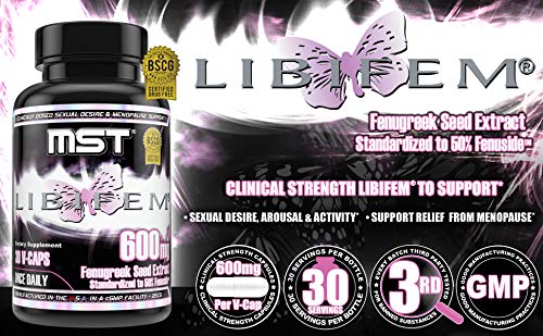 MST Libifem on nightstand signaling menopause symptom support.