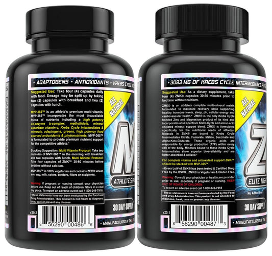 MST MVP-365 Premium Multi-Vitamin bottle highlights high-bioavailability nutrients for daily energy.