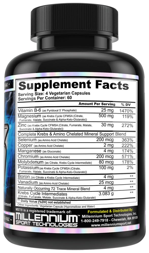 MST ZMK Nighttime label details highlight zinc and magnesium for restful routine