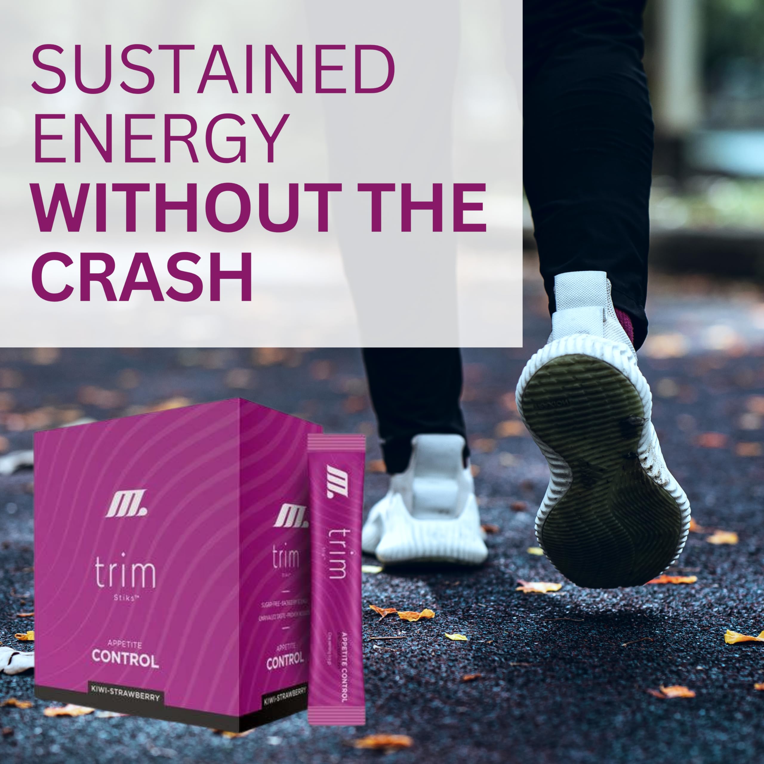 Sugar-free icon and product label promoting mindful snacking.