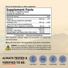 Third-party testing badge on Mt. Angel product packaging.