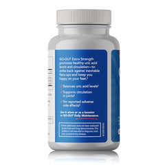 Closeup of Go Out Extra Strength capsules for easy daily dosing
