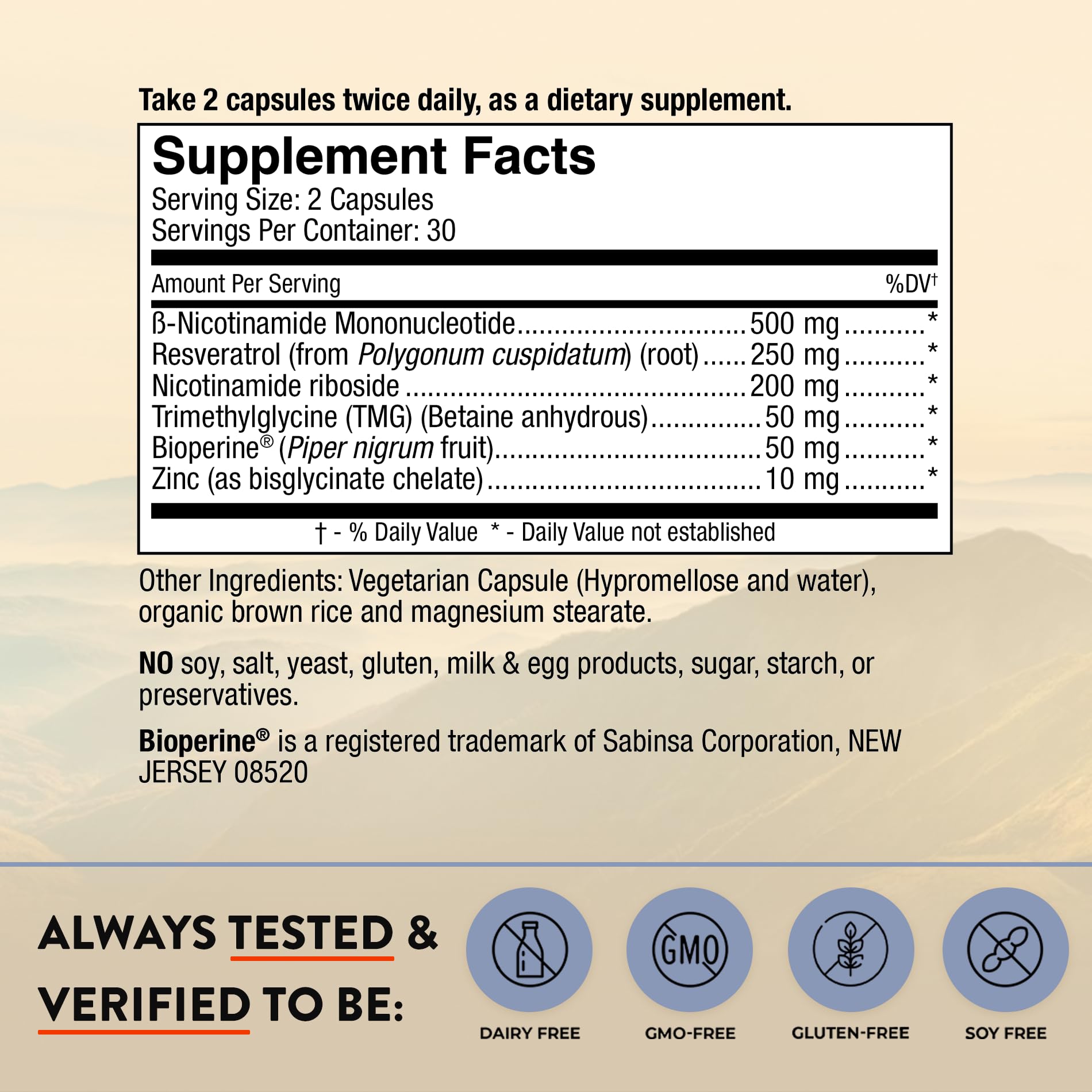 Mt. Angel Vitamins NMN capsules ready for daily energy support and easy swallowing.