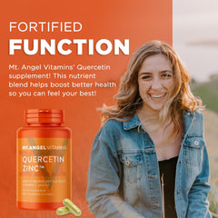 Mt. Angel Vitamins zinc 50mg capsules shown for daily vitality