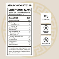 Mt. Athos Performance Atlas Chocolate shaker ready to mix for quick post-workout recovery.