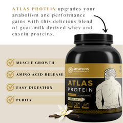 Atlas Vanilla mixed shake shows smooth texture with natural vanilla flavor.