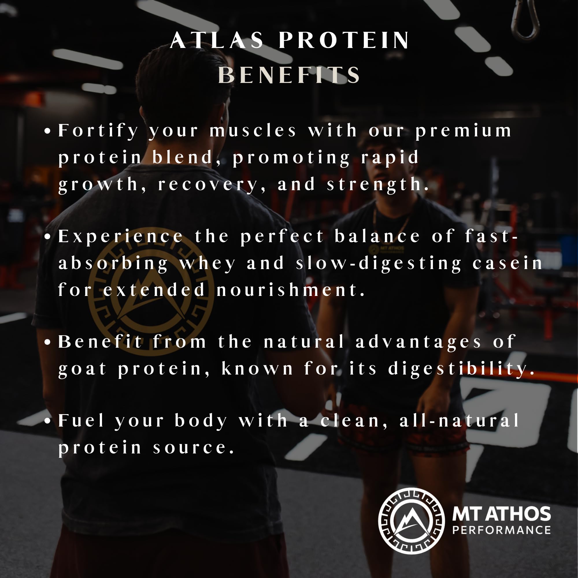 Atlas Vanilla tub highlights clean, all natural ingredients with no artificial fillers.