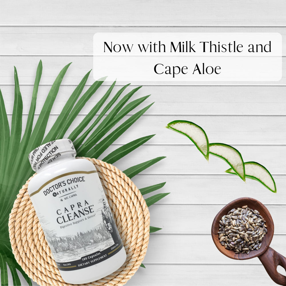 CapraCleanse minerals and prebiotics highlight predigested goat milk minerals for balanced intake.