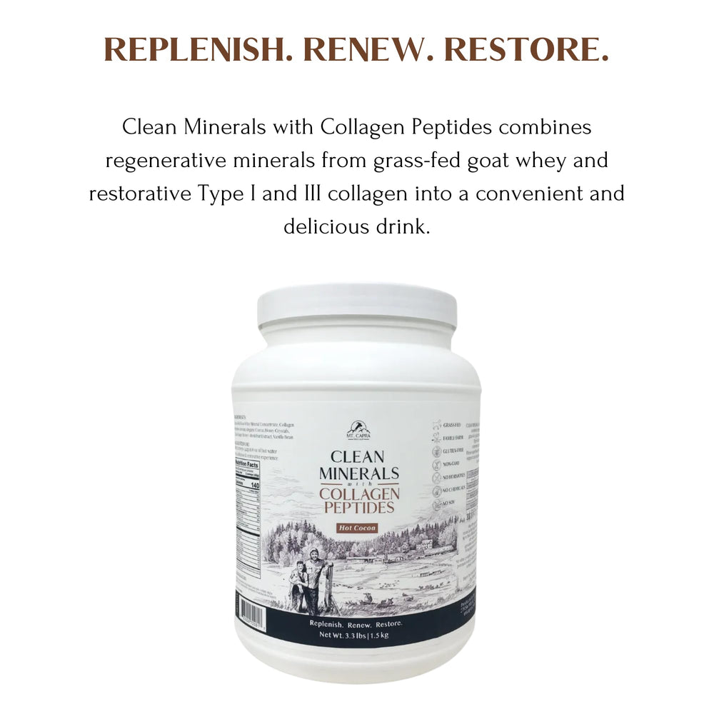 Hot cocoa served with Mt Capra Clean Minerals for cozy moments.