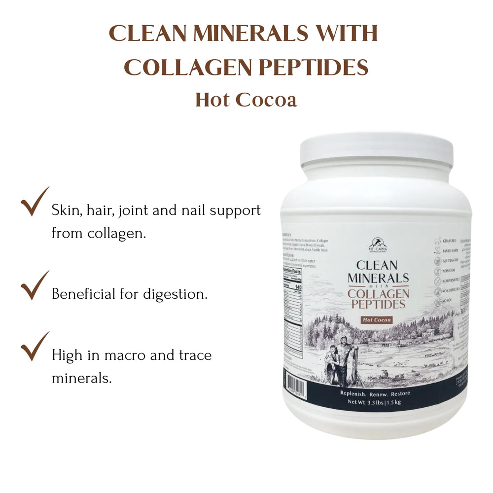 Mixing cup with Mt Capra minerals and collagen for hot cocoa.