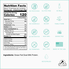 Mt Capra Clean Whole Protein scoop in shaker ready for a quick post-workout shake.
