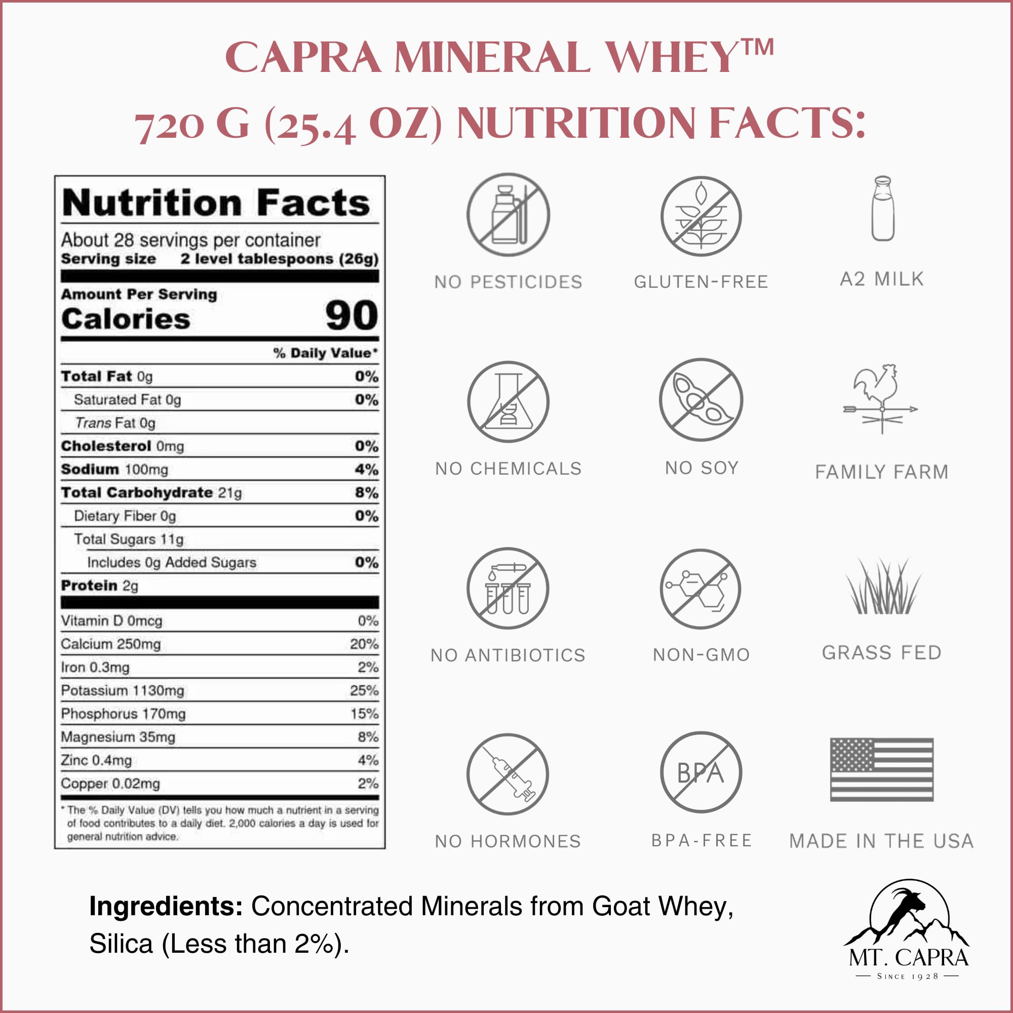 Mt Capra Mineral Whey being poured into a glass for hydration and electrolytes.