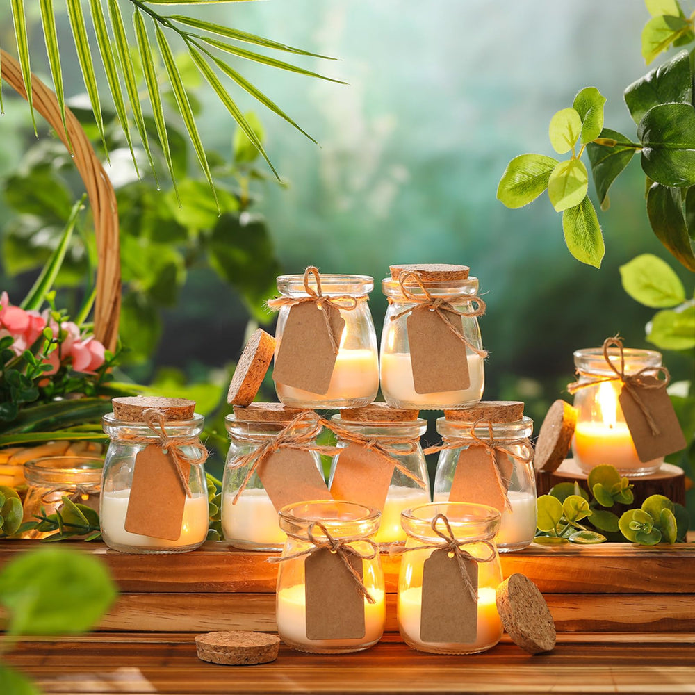 MTLEE soy wax candles with kraft labels for personalized messages