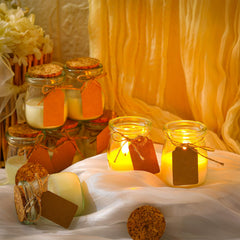 MTLEE winter jar candle close-up highlighting natural soy wax