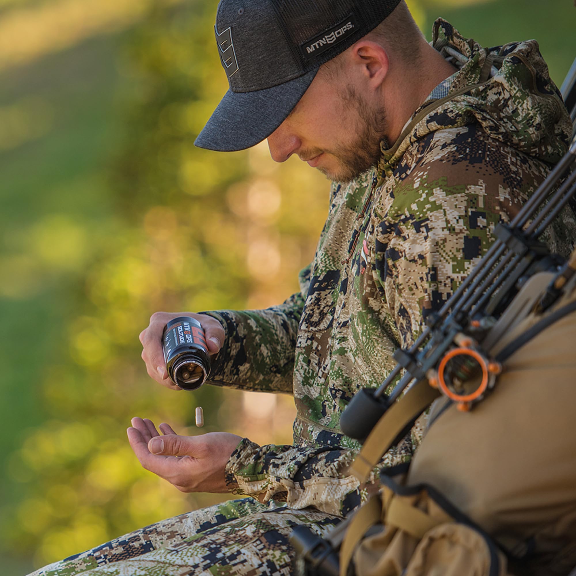 MTN OPS Solitude altitude blend graphic, illustrating ventilation support at higher elevations.