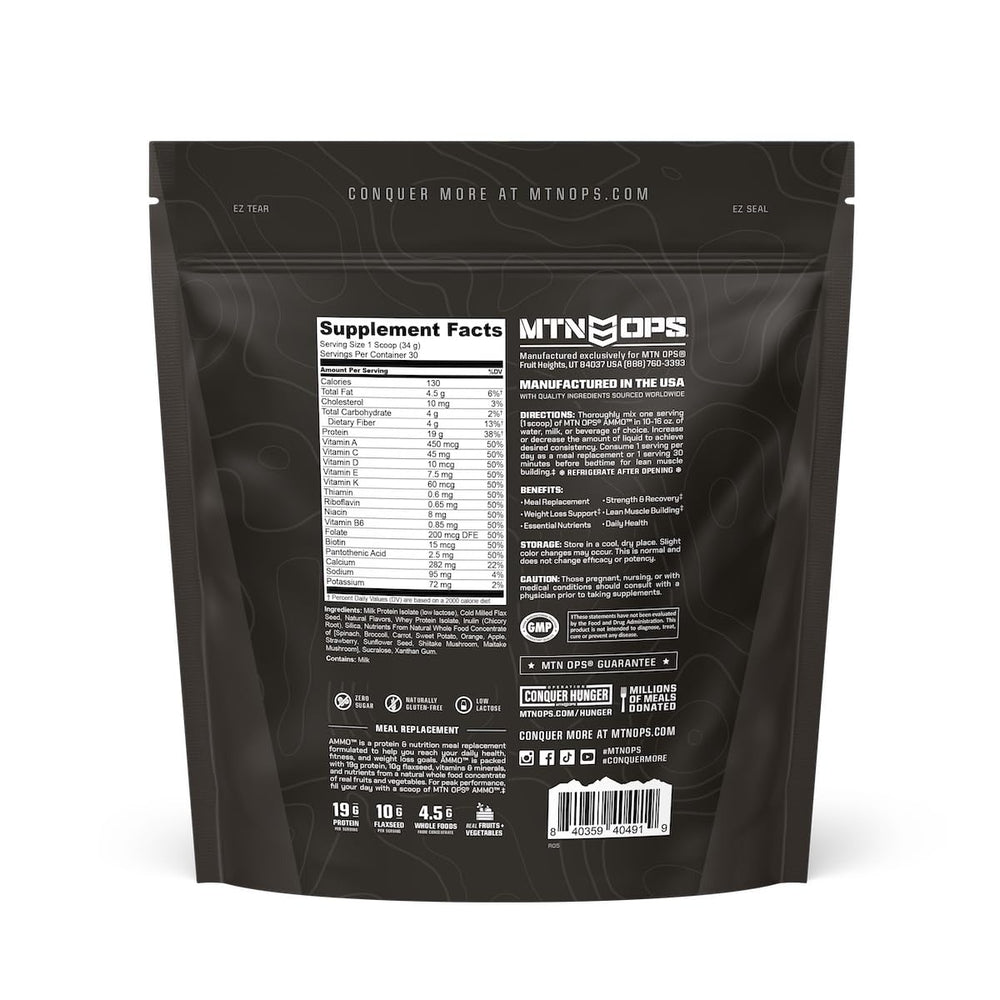 MTN OPS Ammo Meal post-workout recovery shake ready