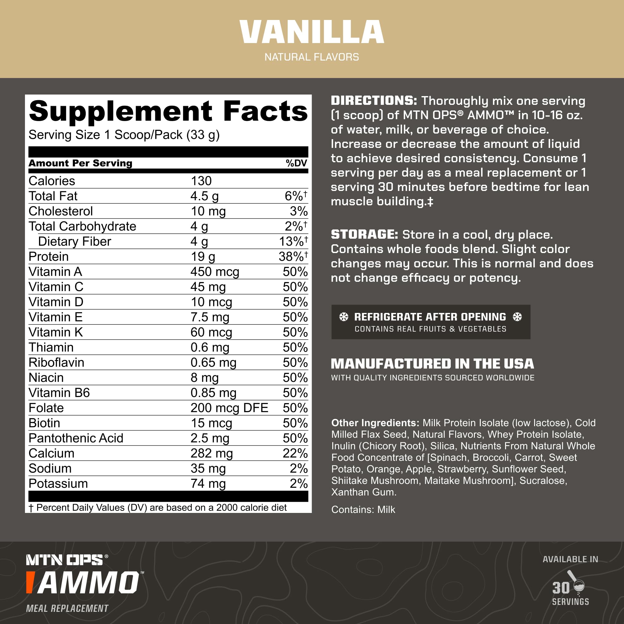 MTN OPS Ammo scoop measures a precise serving for consistent nutrition