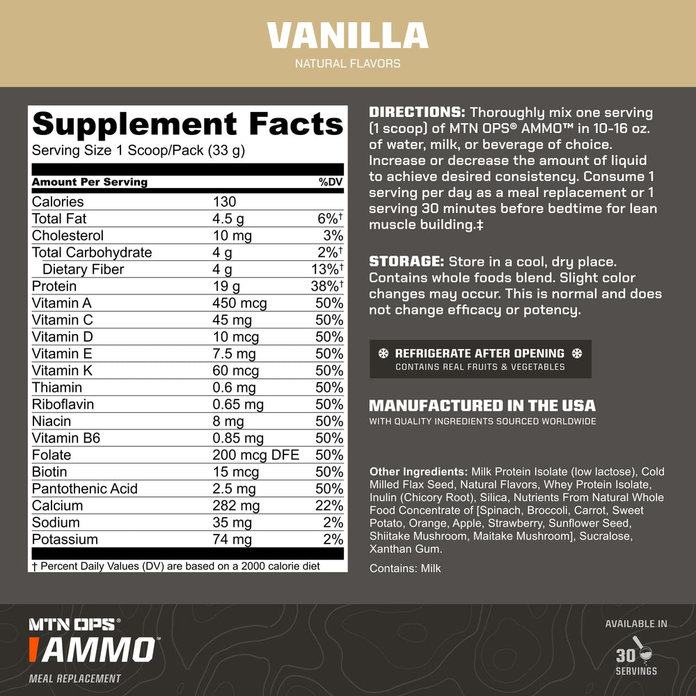MTN OPS Ammo scoop measures a precise serving for consistent nutrition