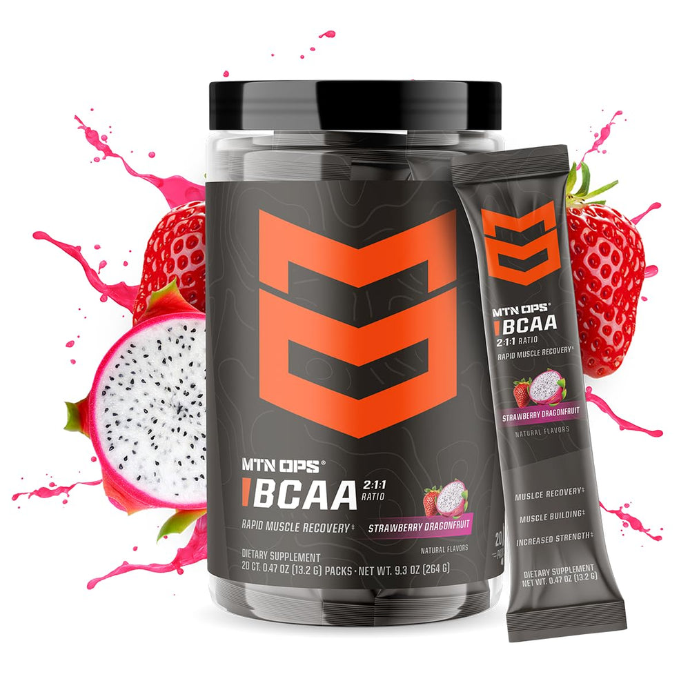 MTN OPS BCAA powder scoop with tub for easy mixing