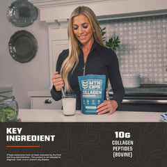 MTN OPS collagen packs lined up in a travel-friendly 30-pack box.