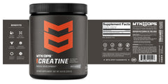 MTN OPS creatine powder storage jar with neat cap and tub design.