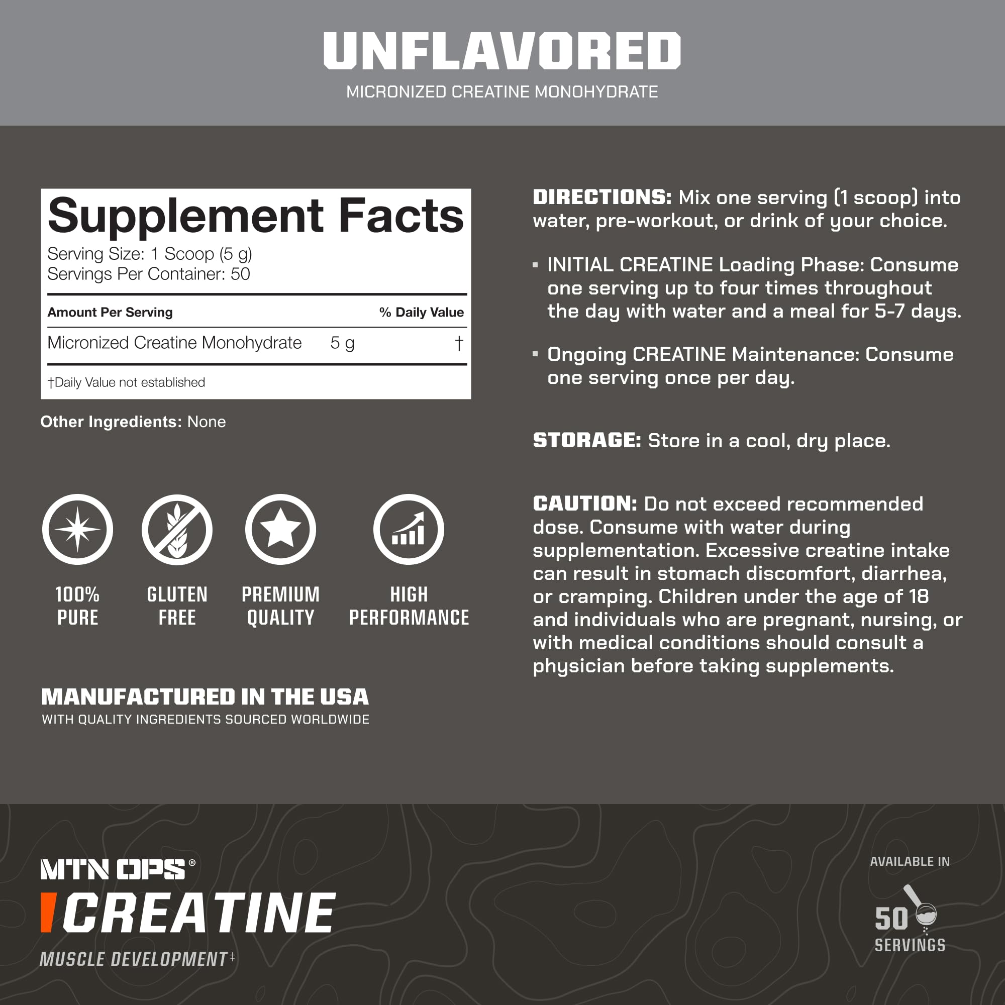 MTN OPS creatine powder glass shaker showing seamless blend without clumps.