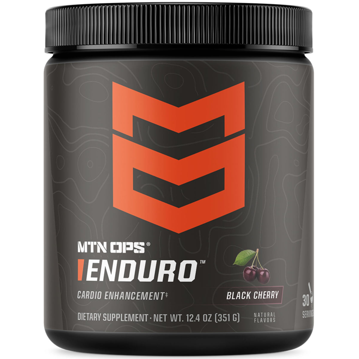 MTN OPS Enduro bottle highlighting stimulant-free pre workout for daily training