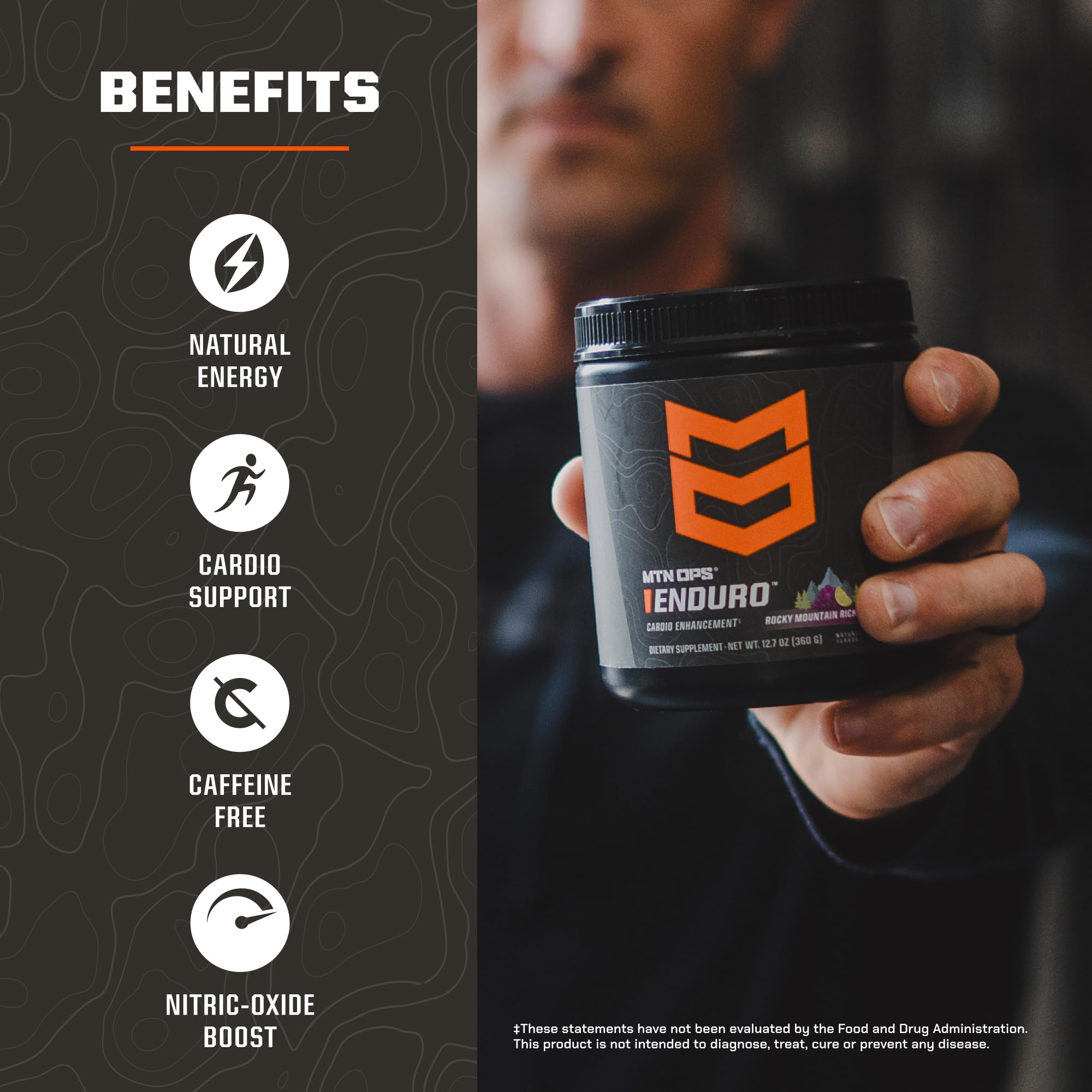 MTN OPS Enduro hydration scene with mixed drink for workouts