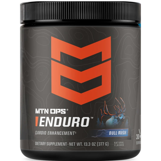 MTN OPS Enduro Nitric Oxide scoop ready to mix for non-stim pre-workout use