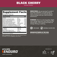 MTN OPS Enduro mix in glass showing hydration-friendly pre-workout