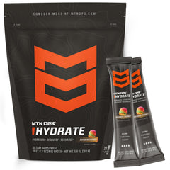 MTN OPS Hydrate on-the-go packs provide convenient hydration for workouts and outdoor activities.