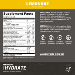MTN OPS Hydrate powder dissolving in water demonstrates quick mix for rapid hydration