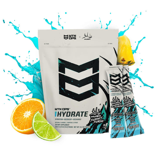 MTN OPS Hydrate powder poured into water for quick hydration
