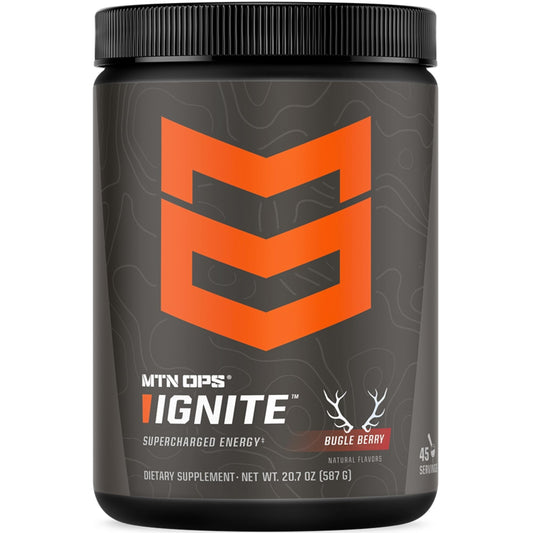 MTN OPS Ignite bottle pour shows smooth energy for outdoor adventures