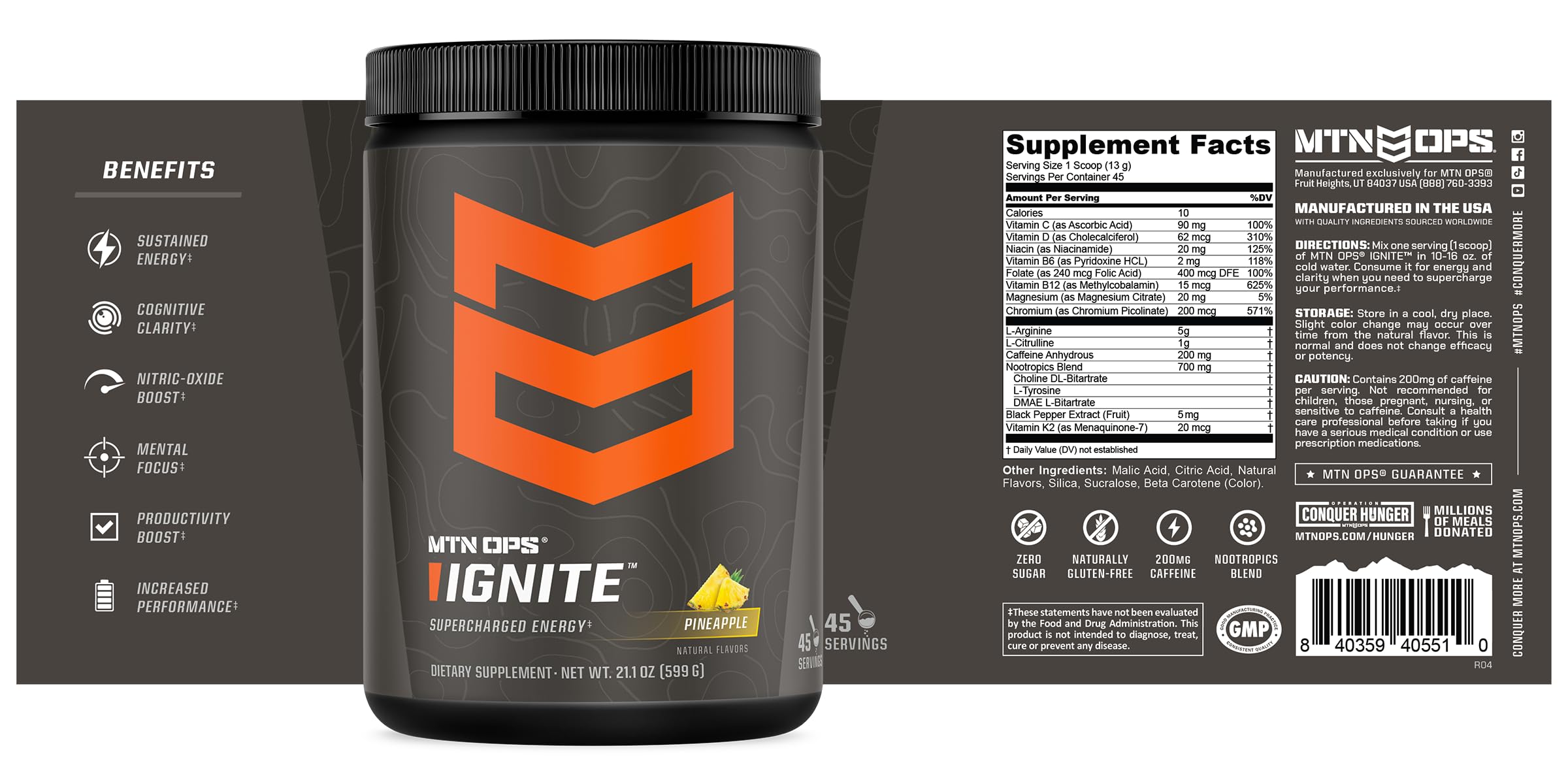 MTN OPS Ignite endurance and hydration support during training.