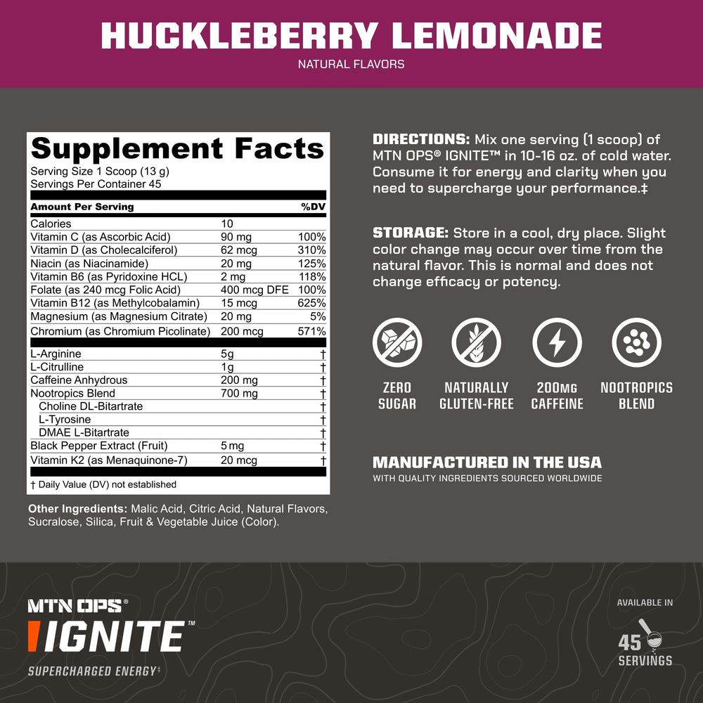 Scoop added to water to create a refreshing nootropic drink