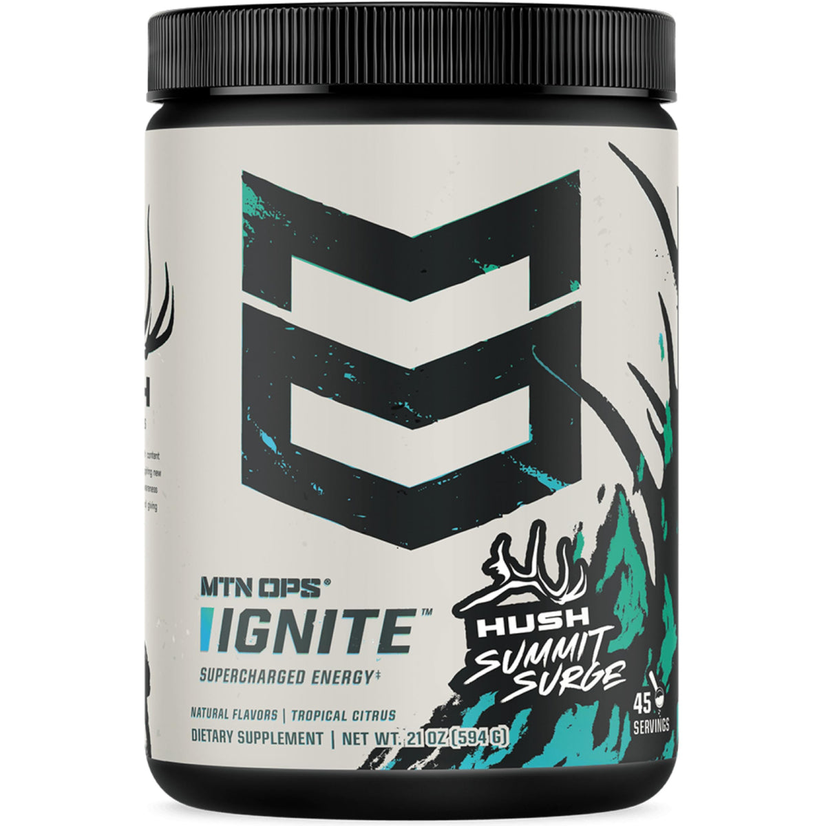 MTN OPS Ignite energy powder tub with gluten-free formula for steady energy