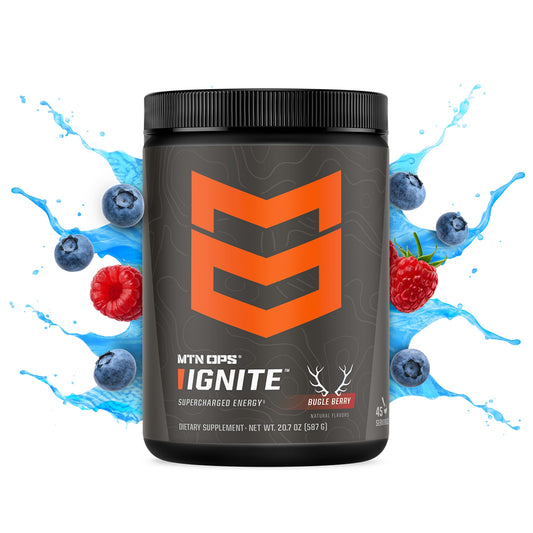 MTN OPS Ignite mixed in a glass delivers focused energy for activities