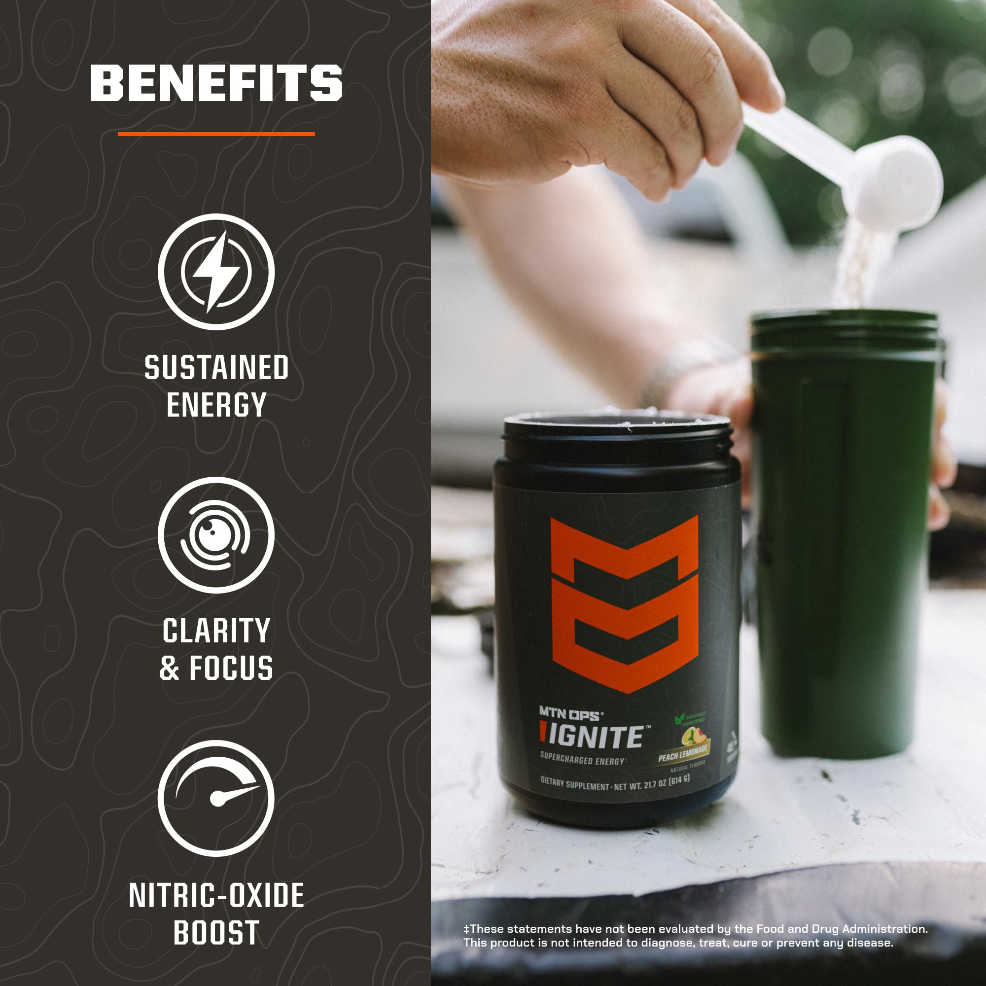 MTN OPS Ignite L-Citrulline and L-Arginine ingredients for blood flow and endurance