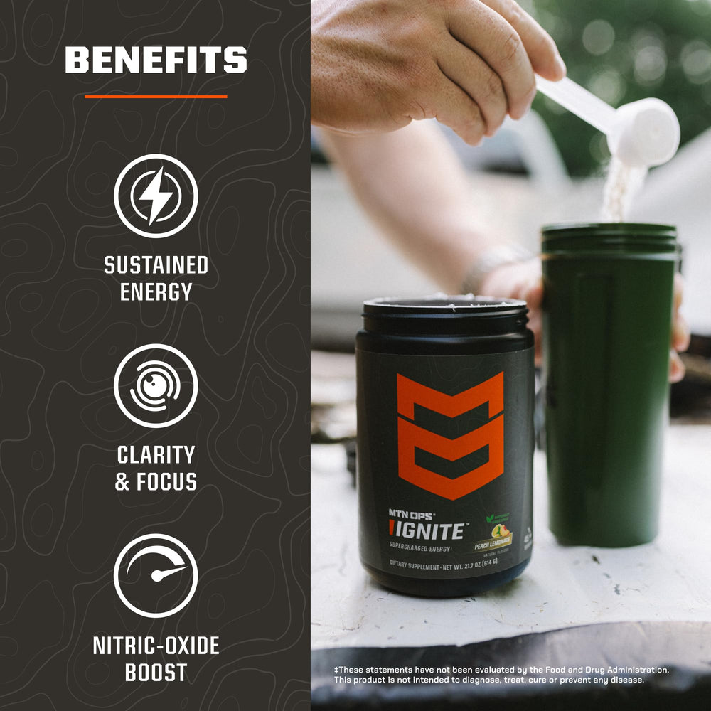 MTN OPS Ignite L-Citrulline and L-Arginine ingredients for blood flow and endurance