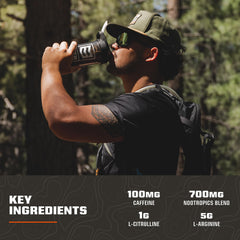 MTN OPS Ignite Lite on a trail at sunrise suggests sustained energy