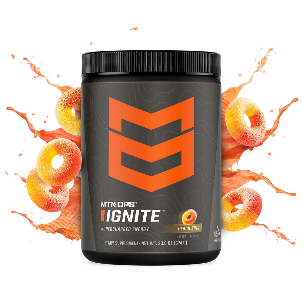 Scoop from MTN OPS Ignite dissolving in water to show quick mix