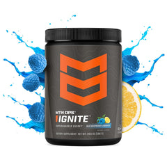 MTN OPS Ignite scoop in jar illustrating convenient serving for quick boosts
