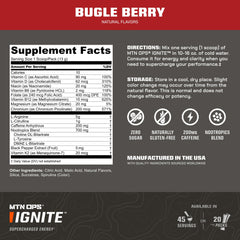 MTN OPS Ignite scoop stirred into water for quick hydration