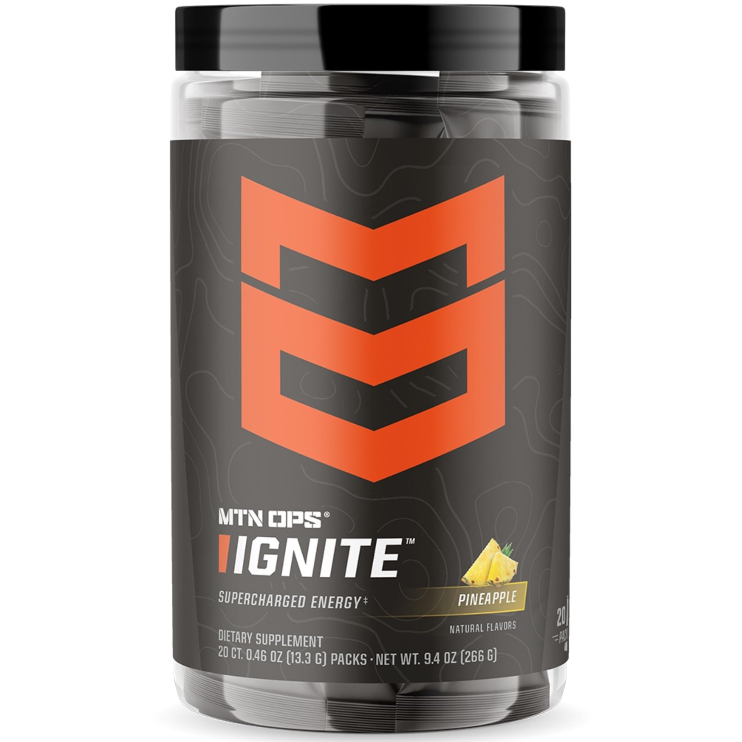 MTN OPS Ignite front view canister for outdoor energy on hikes