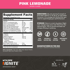 MTN OPS Ignite Trail Packs gluten-free formula for sugar-free energy