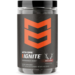 MTN OPS Ignite Trail Packs bottle with scoop for easy energizing use
