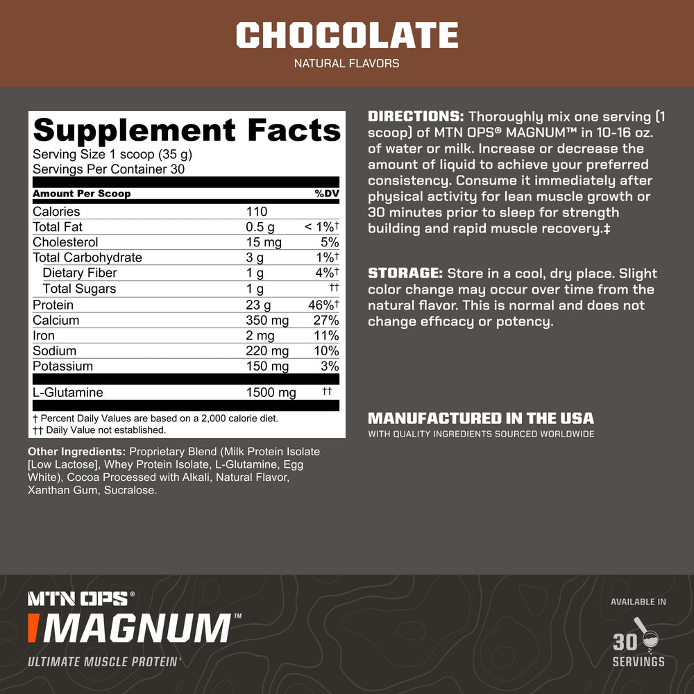 MTN OPS Magnum cold-processed whey isolate close-up for fast absorption