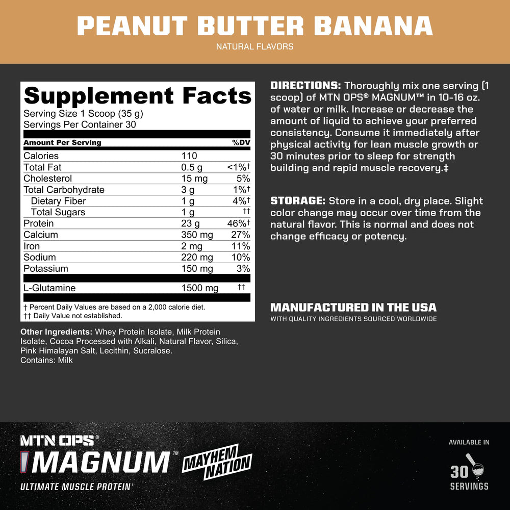 MTN OPS Magnum powder being mixed in a glass for a post-training shake
