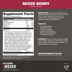 MTN OPS Reds supports daily wellness with convenient powder form